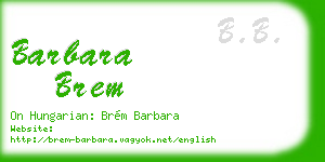 barbara brem business card